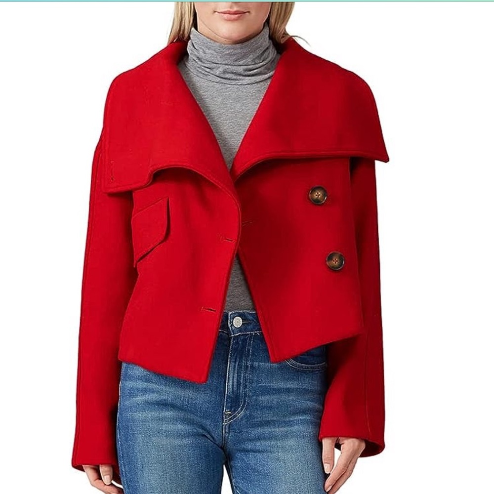 Line + Dot Rent The Runway Pre-Loved Belle High Collar Jacket New Size Small